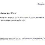 Extrait attestation traduction CISCO du 26 novembre 2013 ENS n’est pas un partenaire autorisé fr cisco channel partner à Madagascar